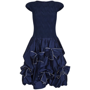 ARCHIVE - 1980s Louis Feraud Navy Silk Taffeta Dress