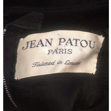 ARCHIVE - Stylish 1960s Jean Patou Black Wool Mod Dress