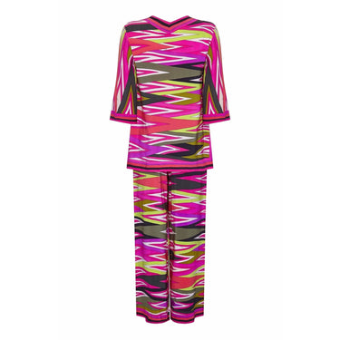 ARCHIVE - Emilio Pucci 1960s Geometric Print Silk Trouser Lounging Set