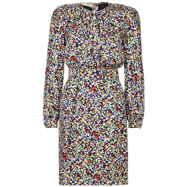 ARCHIVE - Valentino 1980s Floral Print Silk Shift Dress