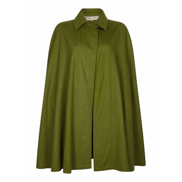 ARCHIVE - Yves Saint Laurent 1976-79 Russian Collection Moss Green Wool Cape
