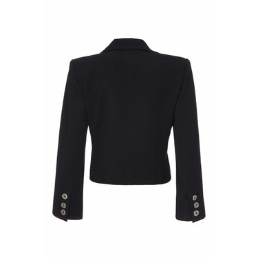 ARCHIVE - Yves Saint Laurent Early 1990s Black Double Breasted Short Jacket