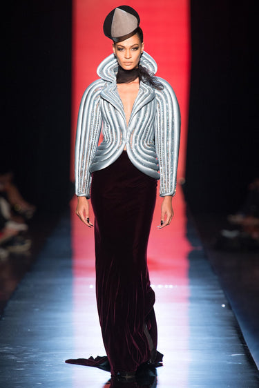2013 Jean Paul Gaultier Haute Couture Burgundy Tunic Trouser Suit