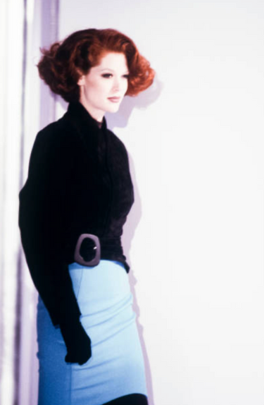 1989 Thierry Mugler Runway Documented Tangerine Orange Jacket