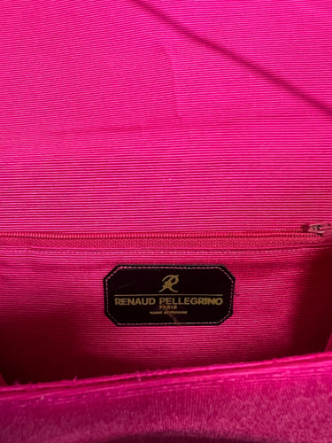 1980s Renaud Pellegrino Pink Moire Bag with Acrylic Clasp