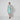 1960s Cresta Couture Turquoise Embellished Wiggle Dress