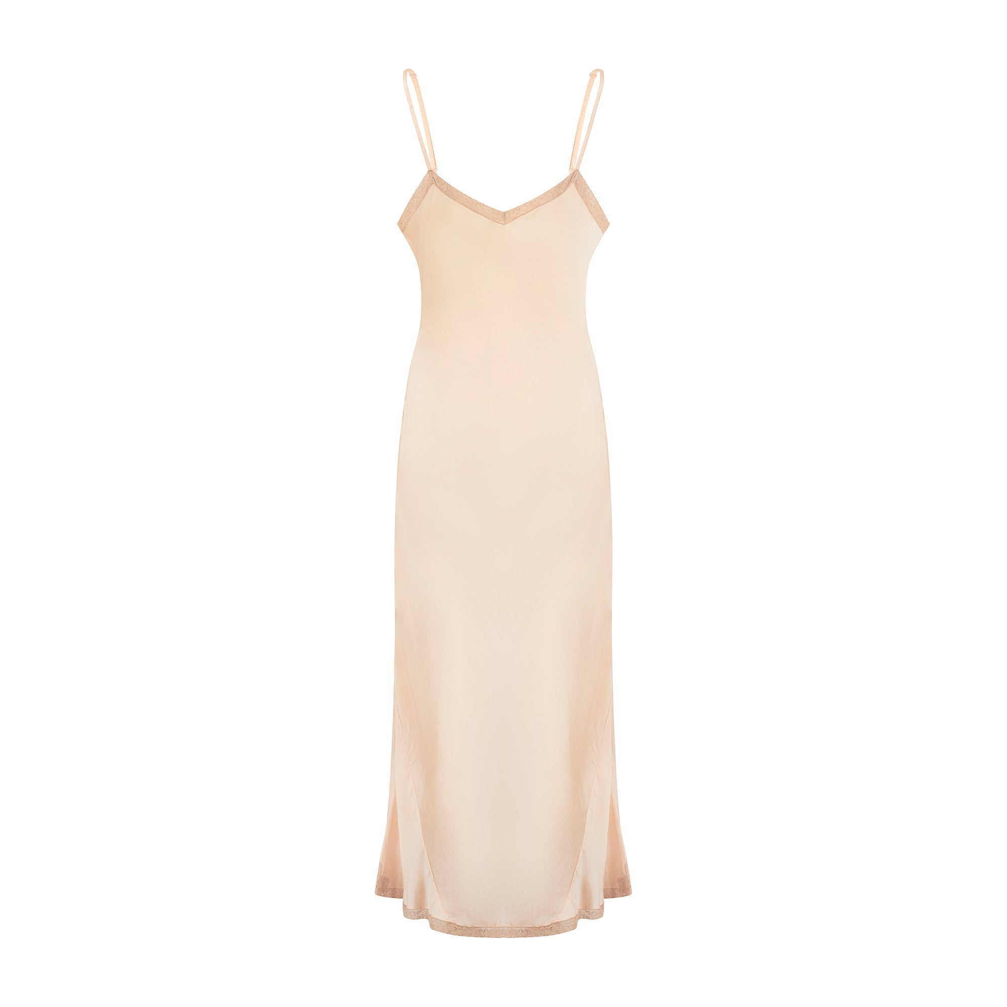 peach satin slip dress Peach Bridesmaid Dress Matte Satin Size Large