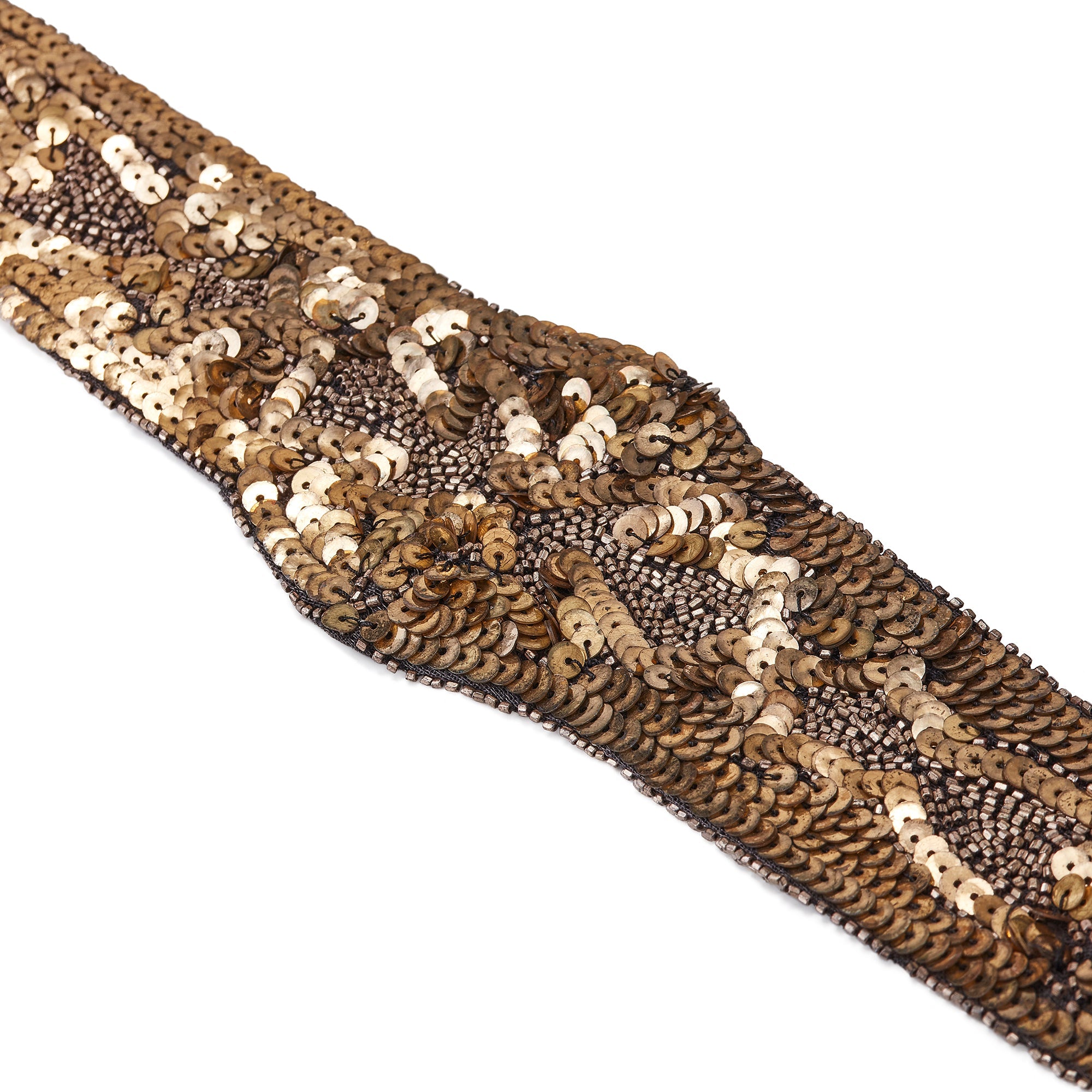 1930s Gold Sequin and Beaded Belt 1930s Gold Sequin and Beaded Belt