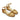 1930s Russell and Bromley Gold Low Wedge Sandal 39.5