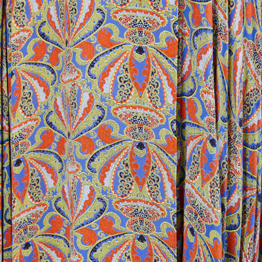 ARCHIVE - 1940s Paisley Rayon Maxi Hostess Dress