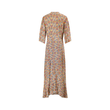 ARCHIVE - 1940s Paisley Rayon Maxi Hostess Dress