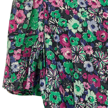 ARCHIVE - 1940s Pink and Green Rayon Floral Tea Dress