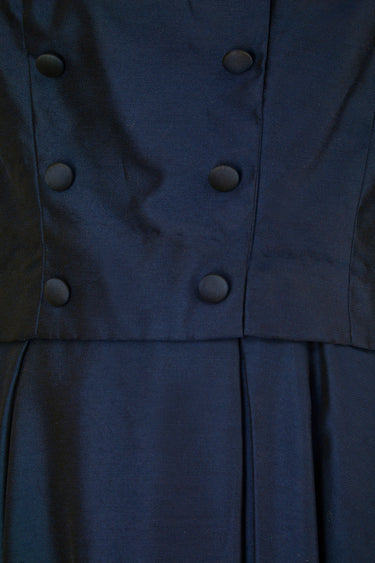 ARCHIVE - 1950s Harrods Navy Double Breasted Dress