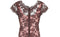 1950s Worth London Couture Brown Lace and Pink Sheath Dress