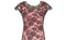 1950s Worth London Couture Brown Lace and Pink Sheath Dress