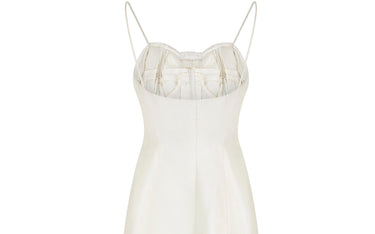 ARCHIVE - 1960s French Haute Couture Cream Bow Bodice Dress