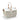 ARCHIVE - 1950s Pearlescent Lucite and White Woven Straw Basket Bag