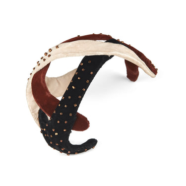 1950s Tri-Colour Velvet Caged Topper Hat