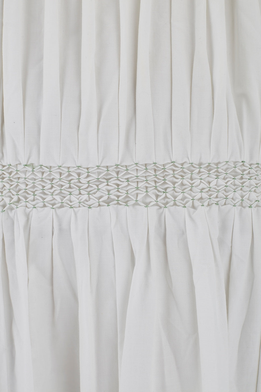 1950s White Cotton Smocked Dress with Tie Back – CIRCA VINTAGE