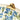 ARCHIVE - 1950s White Bag with Forget-Me-Not Flowers and Matching Gloves