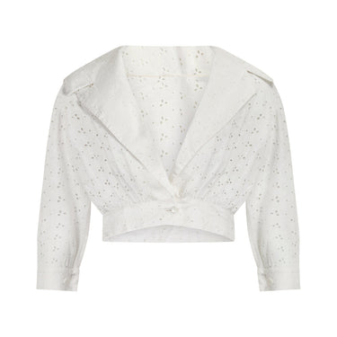 ARCHIVE - 1960s White Cotton Broderie Anglaise Dress and Jacket Set