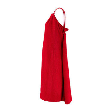 ARCHIVE - 1960s Brunot Soeurs French Couture Red Watteau Train Dress