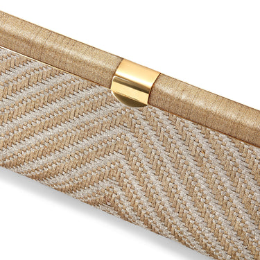 ARCHIVE - 1960s Gold and Silver Metallic Woven Clutch Bag