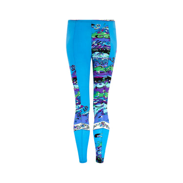 1960s Pucci Cerulean Blue Printed Leggings