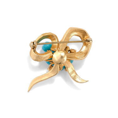 ARCHIVE - 1967 Christian Dior Turquoise Bow Brooch