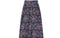 1970s Adolfo Blue and Pink Embroidered Velvet Maxi Skirt