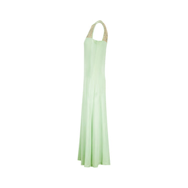ARCHIVE - 1970s Lilli Diamond Pistachio Jersey Embellished Jumpsuit