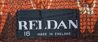 ARCHIVE - 1970s Reldan Textured Wool Orange Tone Skirt