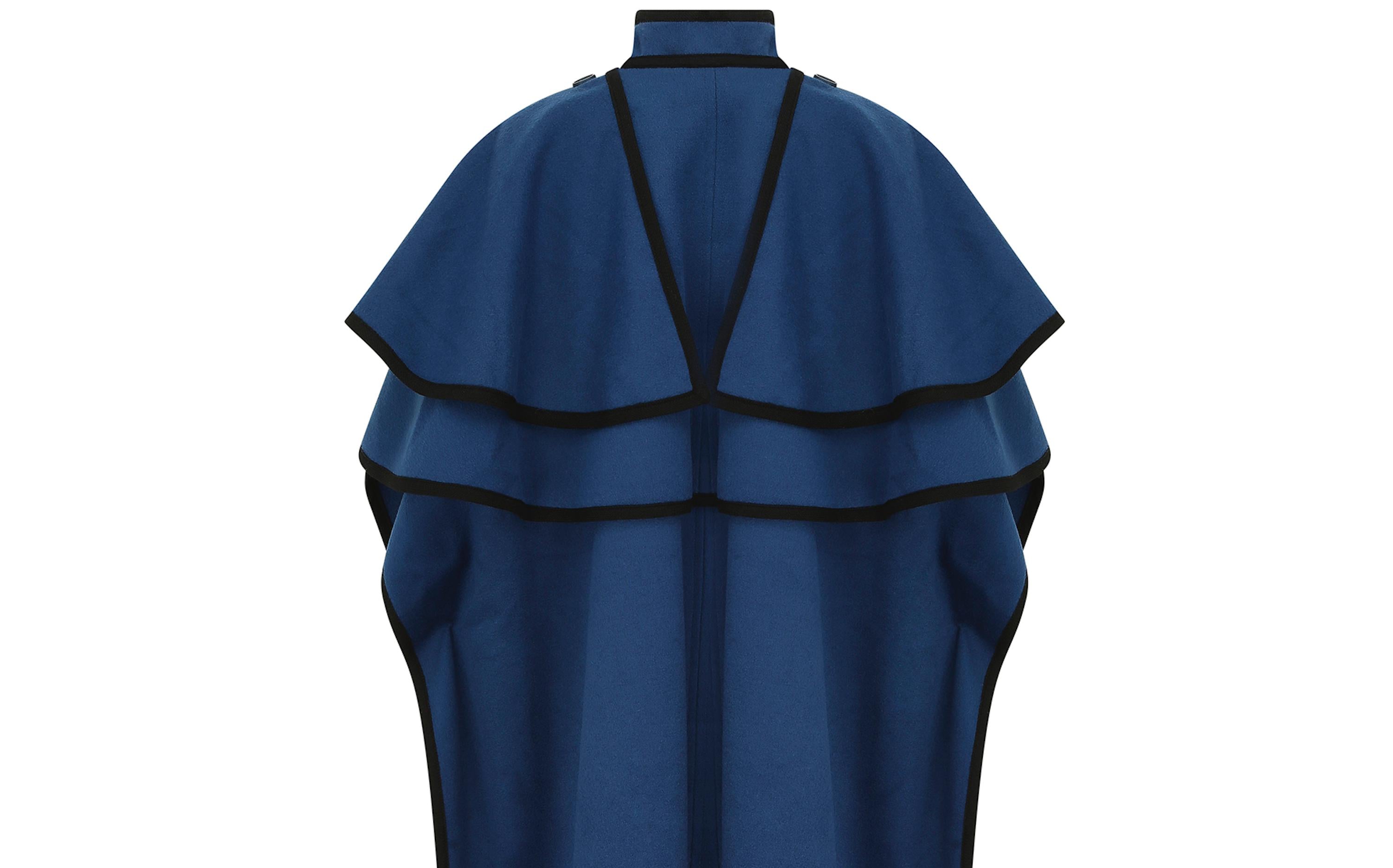 1976 Ballets Russes Yves Saint Laurent Peacock Blue Cape