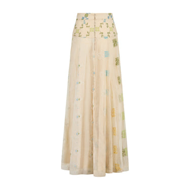 ARCHIVE - 1970s Catherine Buckley Patchwork Cream Skirt and Jacket