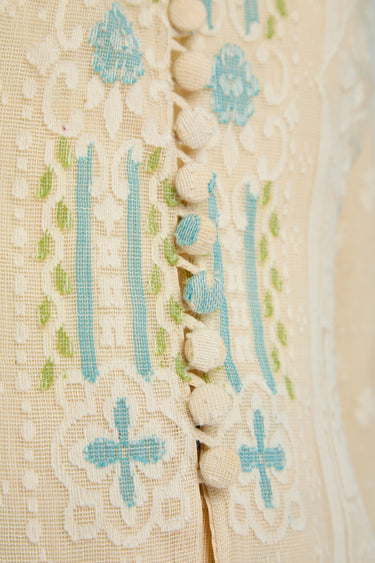 ARCHIVE - 1970s Catherine Buckley Patchwork Cream Skirt and Jacket