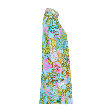 ARCHIVE - 1970s Colin Glascoe Liberty Print Psychedelic Floral Embellished Dress