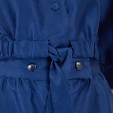 1970s Courreges Royal Blue Cotton Maxi Skirt and Cropped Jacket