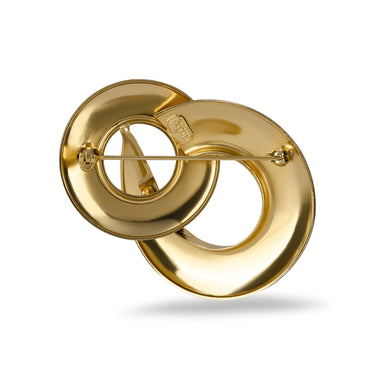ARCHIVE - 1970s Christian Dior Gold Intertwined Circles Brooch