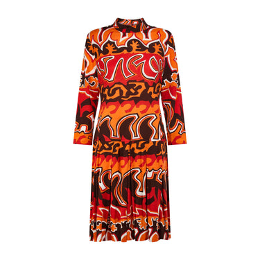 1970s Enzo Vincelli Pucci-Style Print Dress