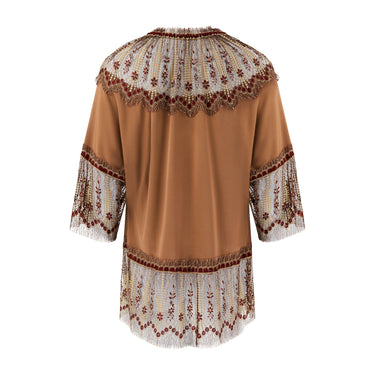 1979 Runway Documented Janice Wainwright Lace Tunic Top