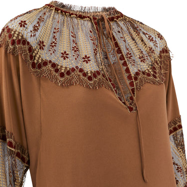 1979 Runway Documented Janice Wainwright Lace Tunic Top