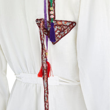 1970s Jeff Banks Cotton Shirt with Patchwork Appliqué