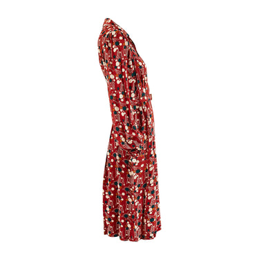 1970s Jeff Banks for Clobber Russet Printed Shirtwaister Dress