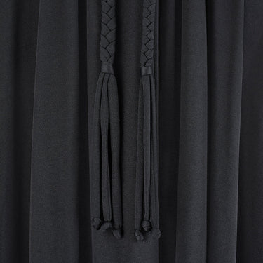 ARCHIVE - 1970s John Marks Black Jersey Maxi Dress with Braided Belt