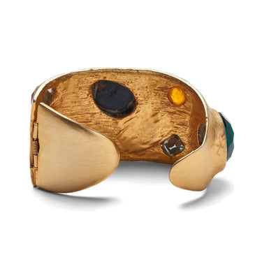 ARCHIVE - 1970s Kenneth Jay Lane Jewelled Gold Cuff