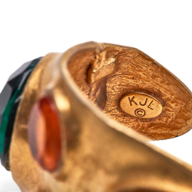 ARCHIVE - 1970s Kenneth Jay Lane Jewelled Gold Cuff