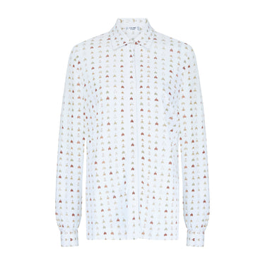 1970s Old Celine Jockey Print Cotton Shirt