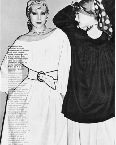 ARCHIVE - 1975 Yves Saint Laurent Runway White Cotton Skirt and Top Set