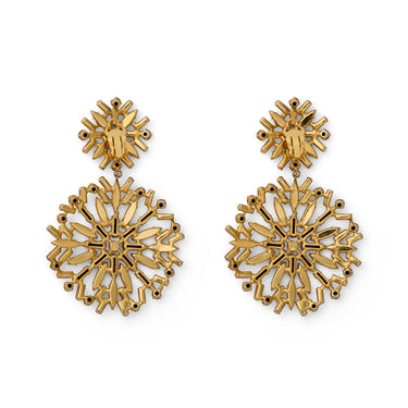 ARCHIVE - 1990s Guy Laroche Haute Couture Yellow Crystal Statement Earrings