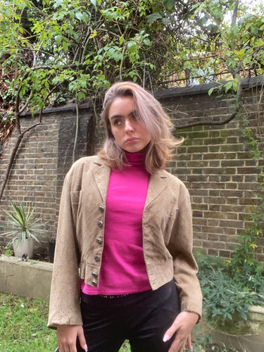 ARCHIVE - 1980s Alaïa Khaki Lambskin Jacket